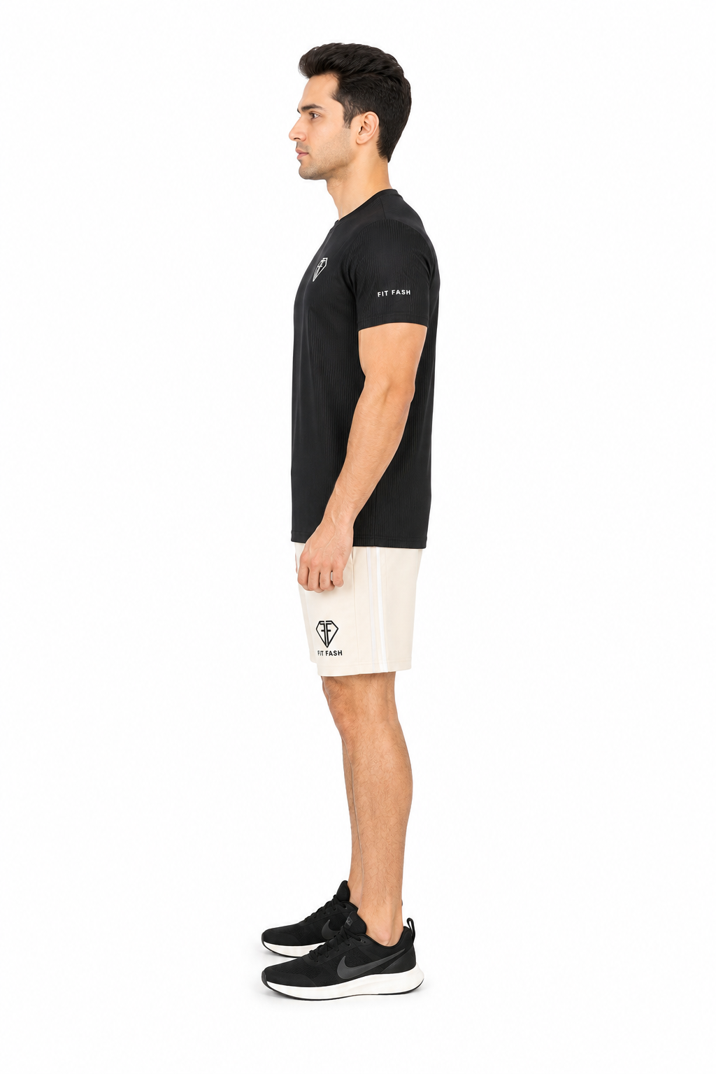FIT FASH Men's Quick-Dry Sports T-Shirt (BLACK)