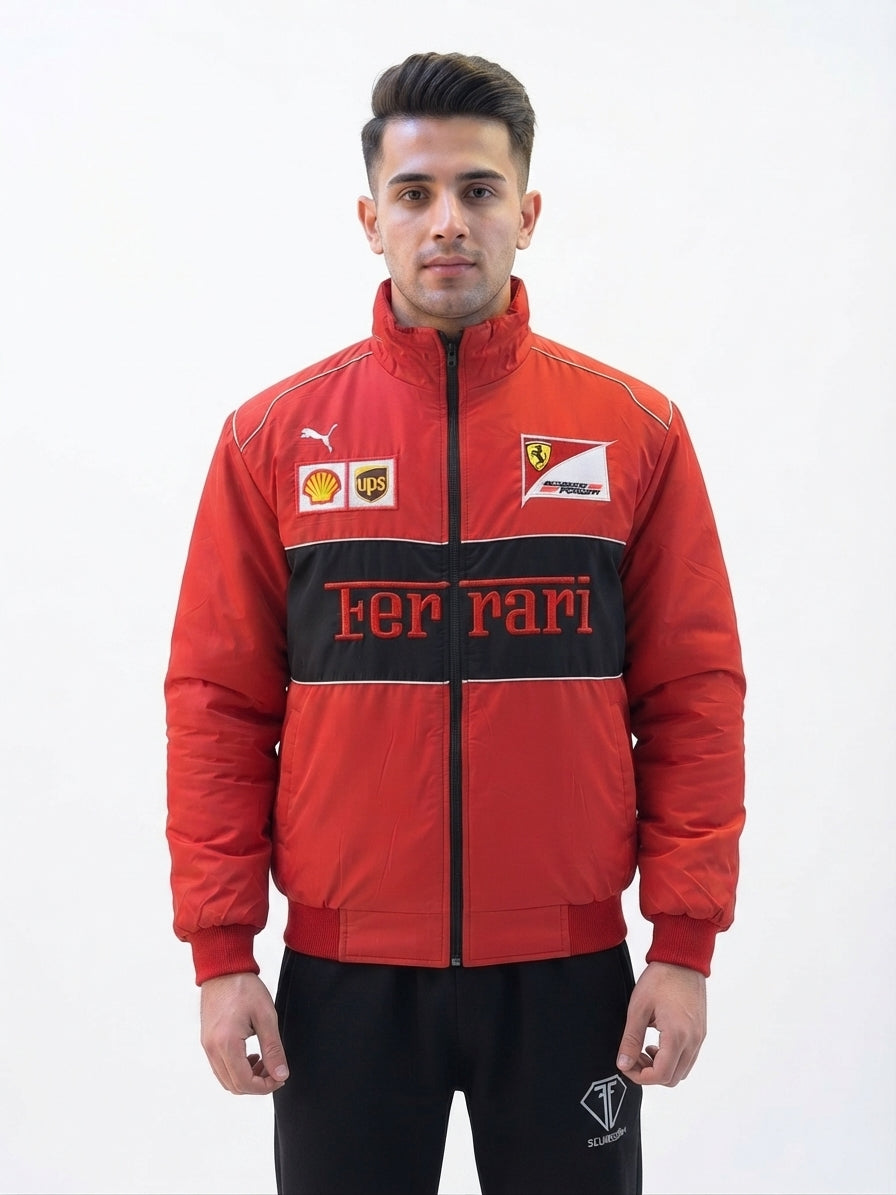 Men’s Padded Racing Jacket – Full Zip Motorsport Windbreaker