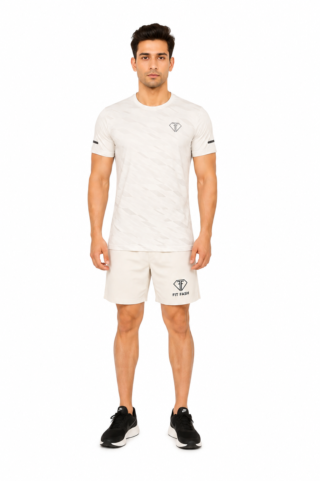 FIT FASH Men's Quick-Dry Sports T-Shirt (WHITE)