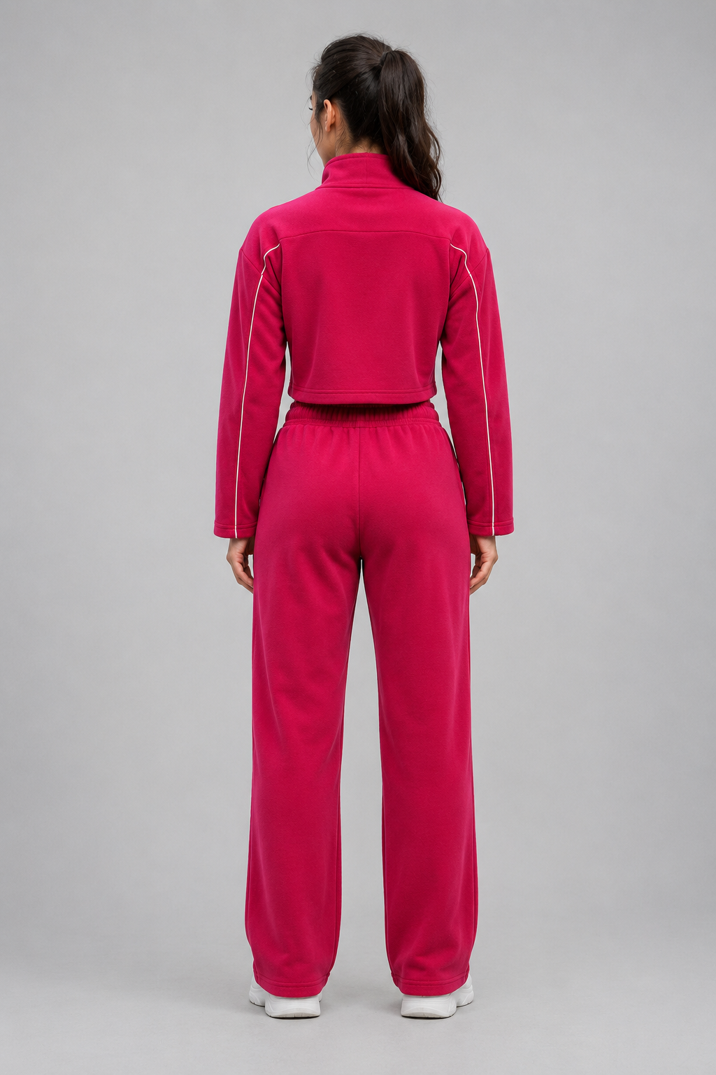 Women’s Fleece Tracksuit Set – Regular GSM Full Zip Jacket & Jogger Pants