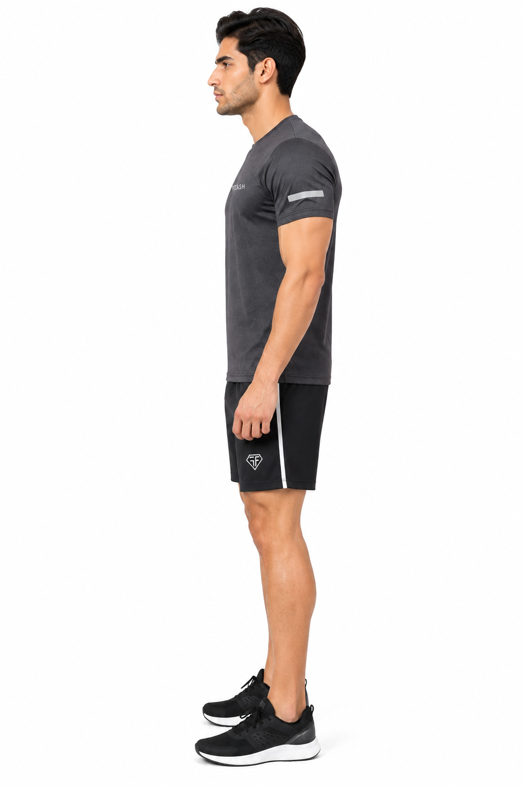 FIT FASH Men's Quick-Dry Sports T-Shirt (GREY)
