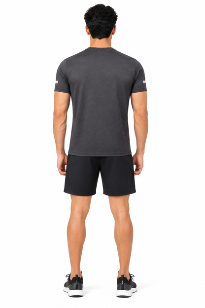 FIT FASH Men's Quick-Dry Sports T-Shirt (GREY)