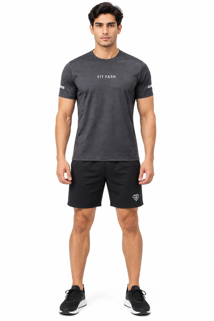 FIT FASH Men's Quick-Dry Sports T-Shirt (GREY)