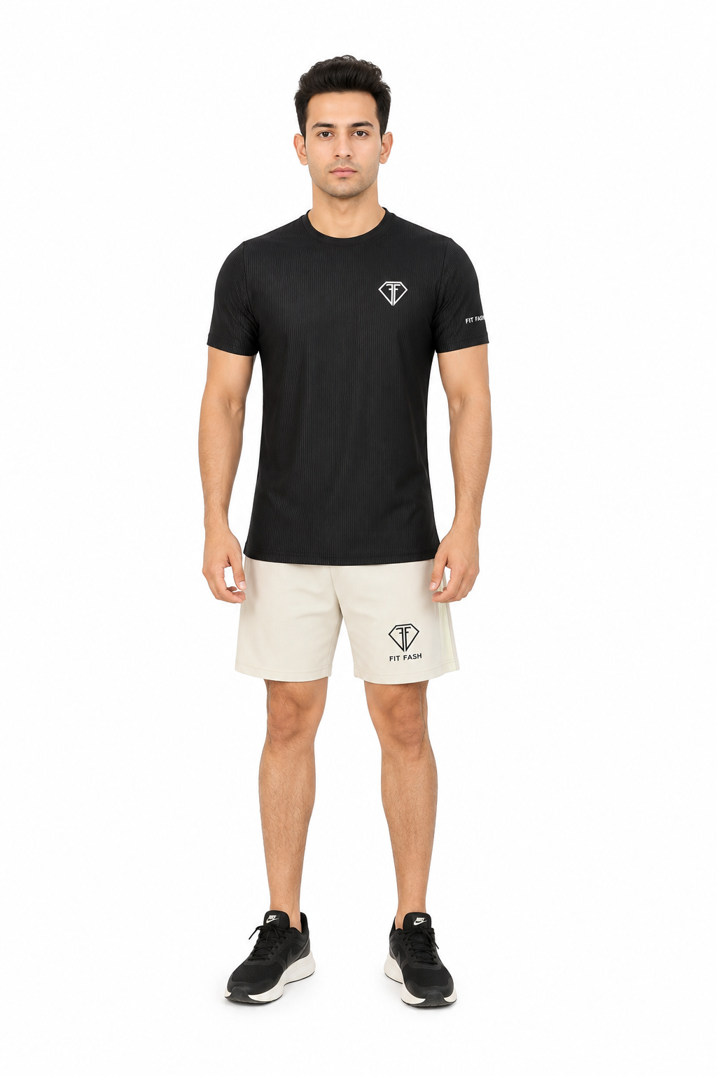 FIT FASH Men's Quick-Dry Sports T-Shirt (BLACK)