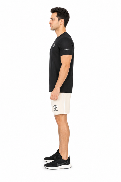 FIT FASH Men's Quick-Dry Sports T-Shirt (BLACK)