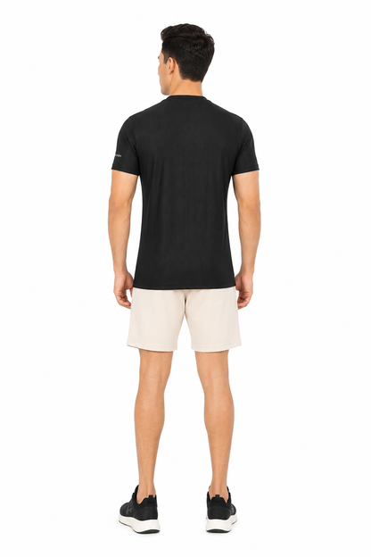FIT FASH Men's Quick-Dry Sports T-Shirt (BLACK)