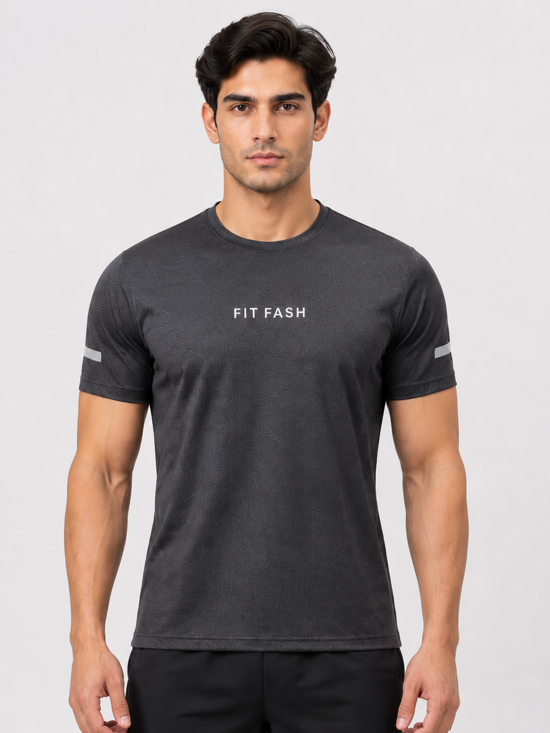 FIT FASH Men's Quick-Dry Sports T-Shirt (GREY)