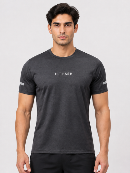 FIT FASH Men's Quick-Dry Sports T-Shirt (GREY)