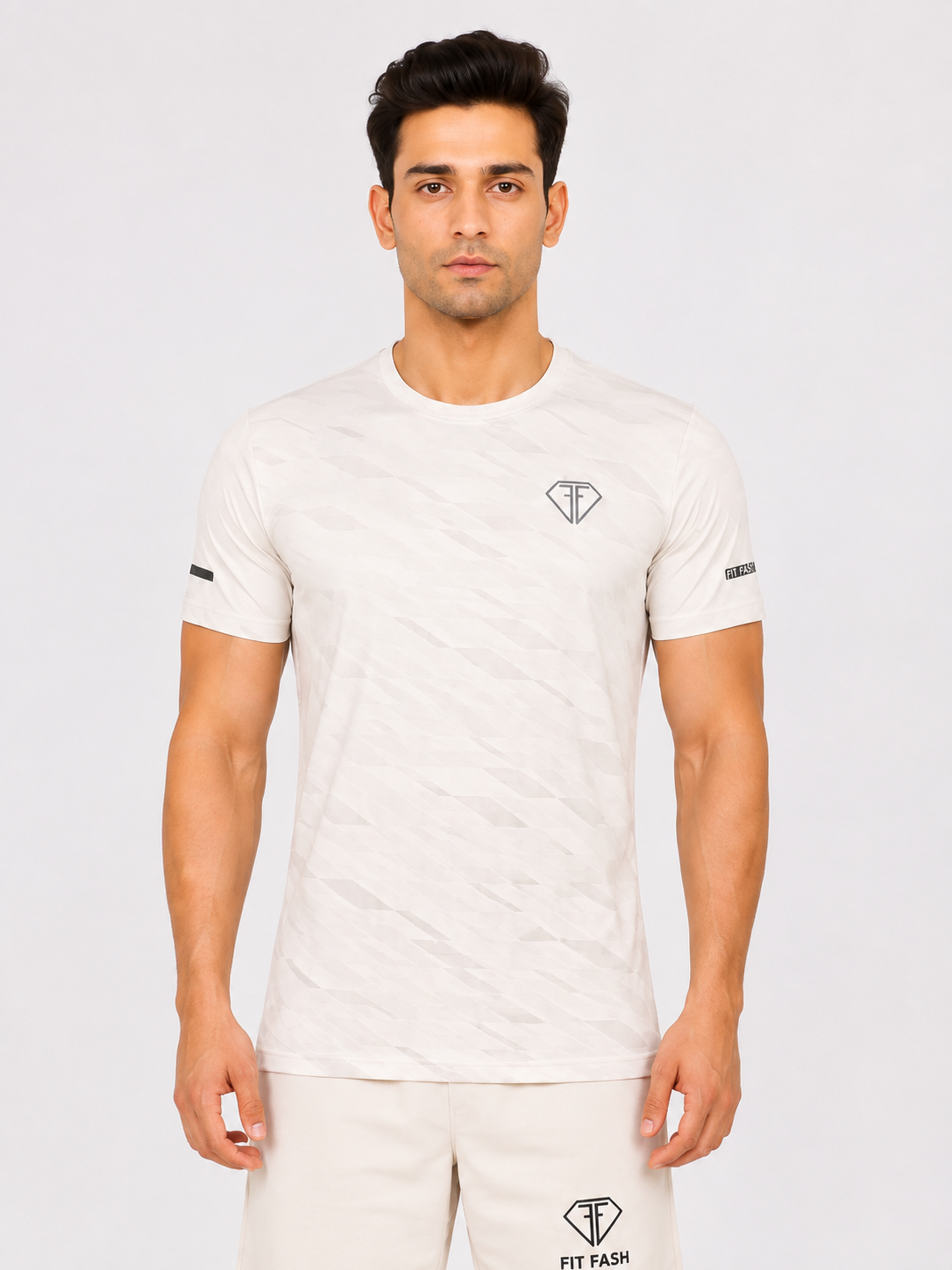 FIT FASH Men's Quick-Dry Sports T-Shirt (WHITE)