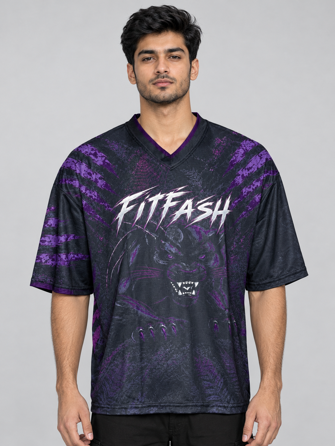 FITFASH Panther EA Sports Jersey – Black & Purple