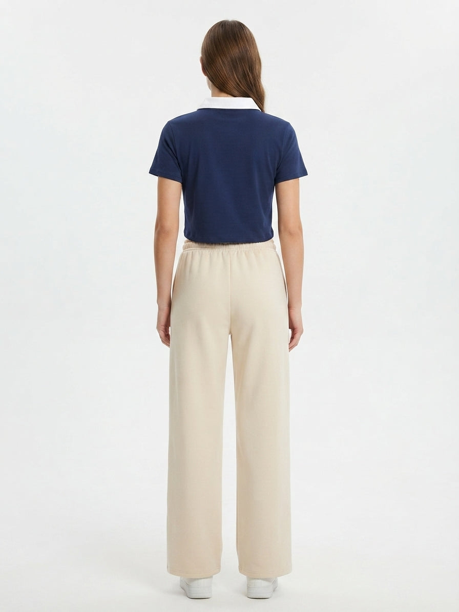 Women’s Stylish Cropped Polo Top – Casual & Everyday Wear