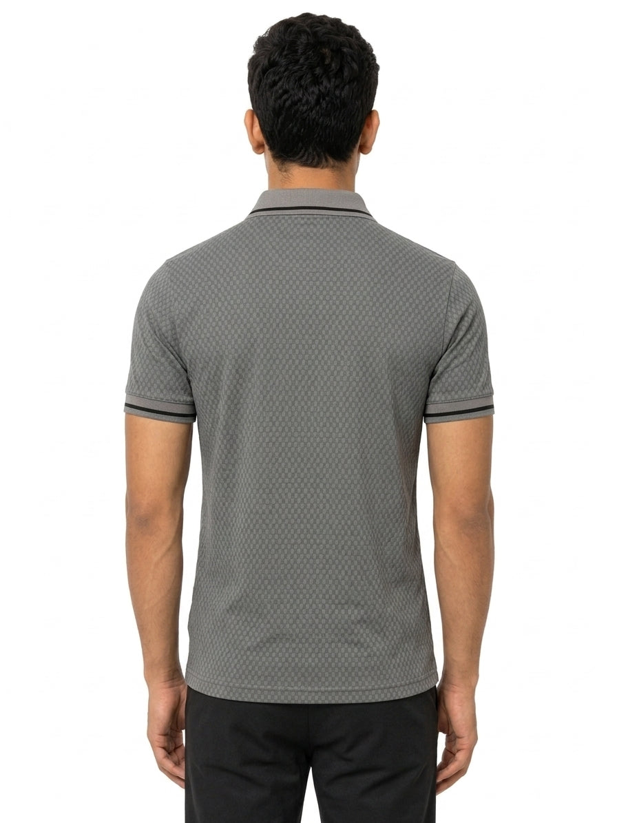 Grey Classic Button Polo