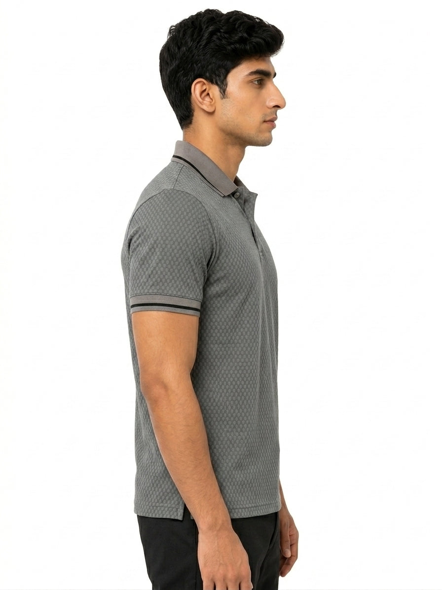 Grey Classic Button Polo