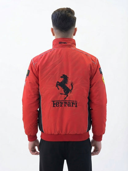 Men’s Padded Racing Jacket – Full Zip Motorsport Windbreaker