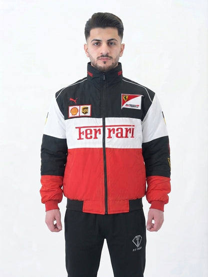 Men’s Padded Racing Jacket – Full Zip Motorsport Windbreaker