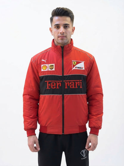 Men’s Padded Racing Jacket – Full Zip Motorsport Windbreaker