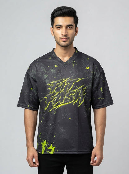 FITFASH EA Sports Jersey –  Black & Parrot