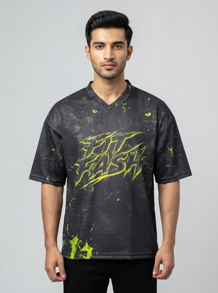 FITFASH EA Sports Jersey –  Black & Parrot
